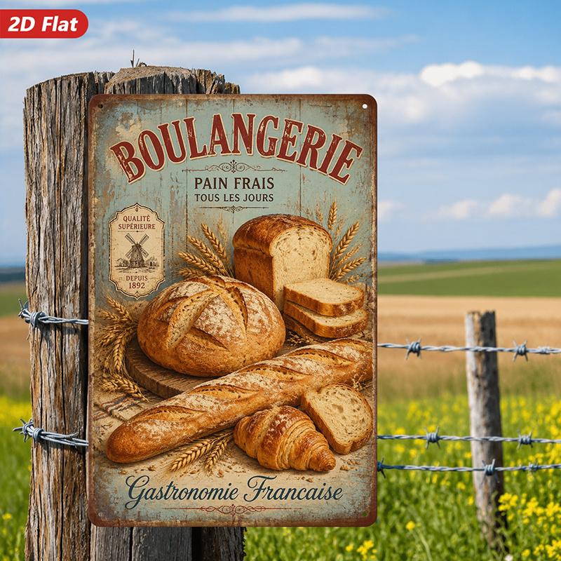 Boulangerie Metal Sign 8x12 Inch French Bakery Decor