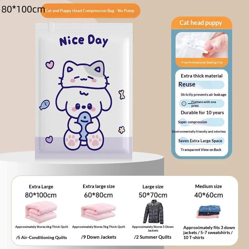 Vacuum Compression Bag Thickened Storage Clothes Quilt Household Clothes Quilt Down Jacket Special Bag 1Pc