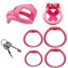 Ergonomics Small Male Chastity Cage Pink Chastity Device Invisible Lock for Man Penis Exercise Bondage Gear Cock Cage Sex Toys