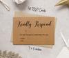 Inkdotpot 50 Blank RSVP Cards With Kraft Envelopes Rustic Kraft 4"x6" Response Cards-RSVP Reply Card For Wedding-Bridal Shower-Baby Shower-Rehearsal