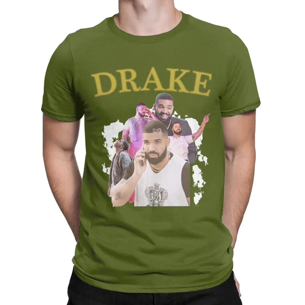 Men's T-Shirt Drizzy Drake Retro Graphic Leisure Cotton Tee Shirt Short Sleeve T Shirt Round Collar Clothing Summer
