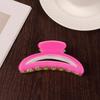 Hair Claw Contrast Color Hollow Design Back Head Shower Clip Anti-slip Medium Size Shark Hair Claw Versatile Hair Accessory