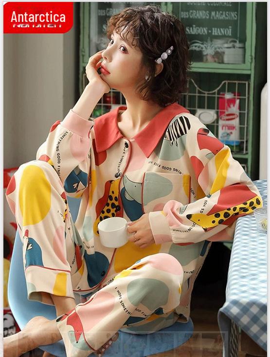 Pyjama à manches longues pour femme grande taille: 100 % coton pour le printemps, l'automne, l'été, l'hiver et les vêtements de maternité