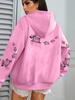 Creative turtle swimming print men's and women's hooded sweatshirt, autumn and winter casual warm sports top, adult fashion clothing