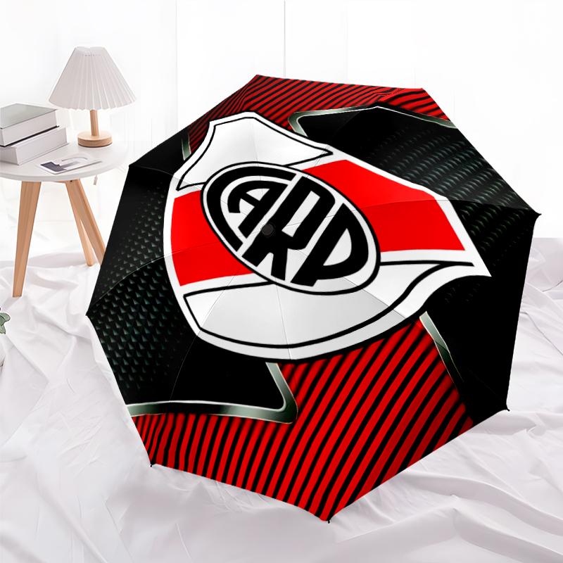 Printed Club Atlético River Plate Printed Folding Umbrella,Outdoor,Leisure,And Travel Umbrella,Durable Umbrella Fabric,Birthday And Holiday Gift