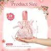 10 Stück kleine florale Geschenktüten, rosa Canvas-Geschenktüten, Mini-Geschenkbeutel mit Kordelzug für Babyparty, Brautparty, Geburtstag, Hochzeit