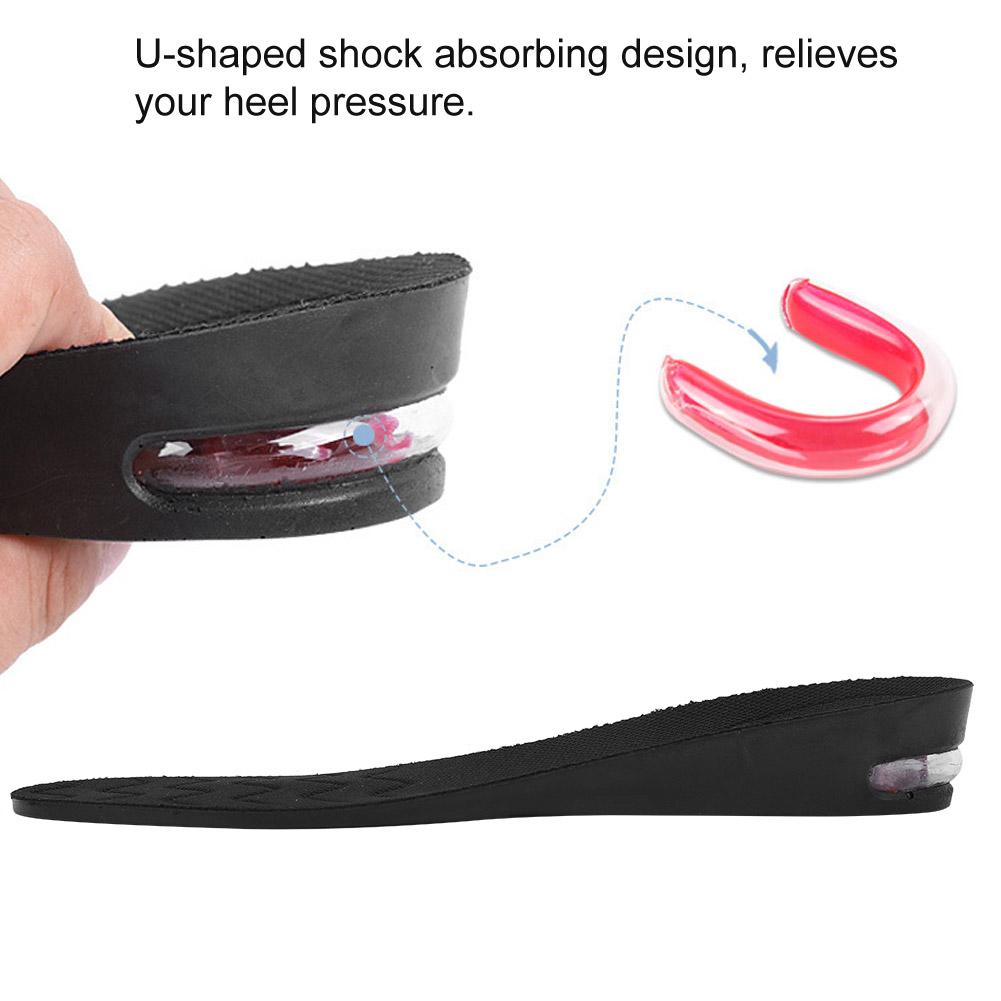 Height Increase Insoles Sport Shock Absorbing Heel Lift Height Taller Shoes Pad