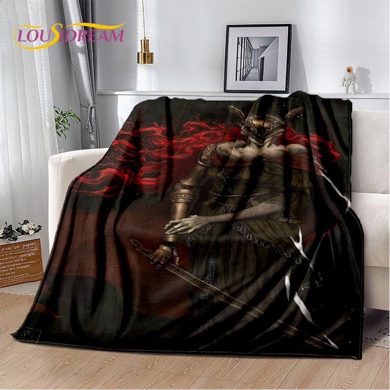 Elden Ring 3D Printed Game Gamer Soft Plush Blanket,Flannel Blanket Throw Blanket for Living Room Bedroom Bed Sofa Picnic Cover