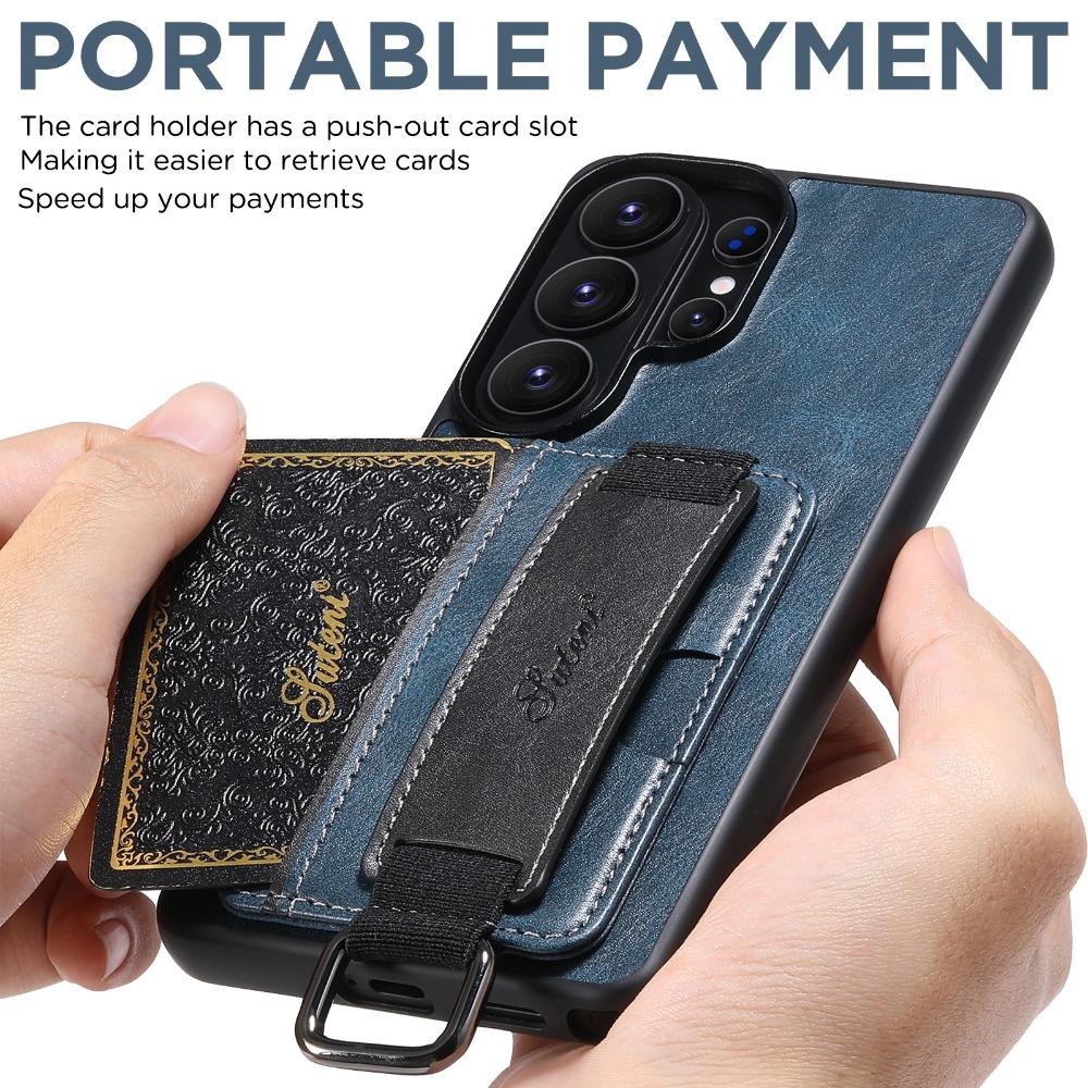 Wrist strap Wallet Faux Leather Kickstand Case Phone Case Feel For Samsung Galaxy S26 Ultra S25 Plus S24 S23 S22 Note20 Ultra