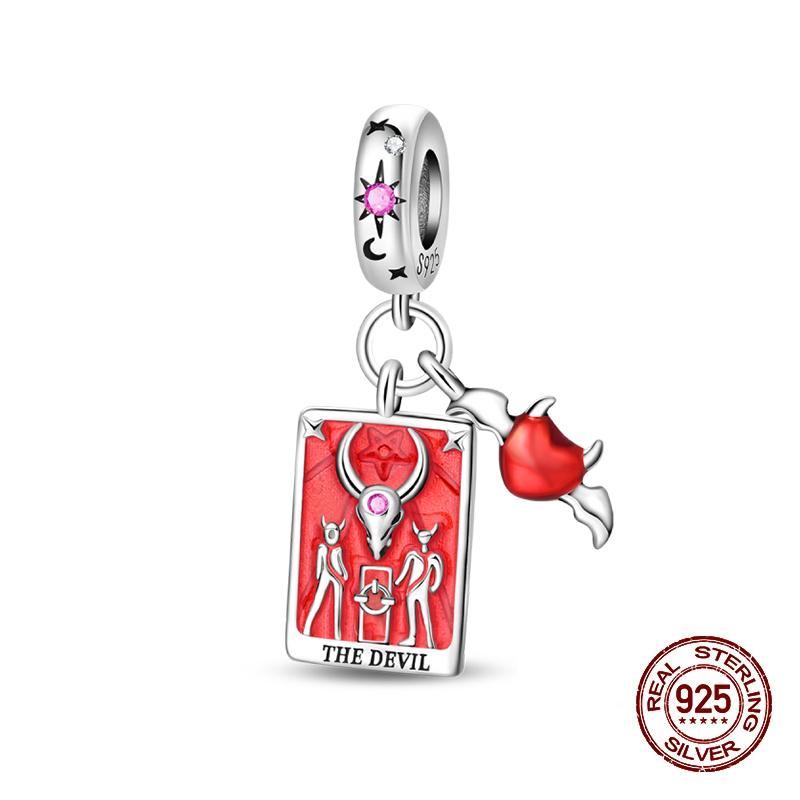 100% Copper Strawberry Lipstick Ladybird China Red Charms Beads Fitoriginal Bracelets For Women Diy Jewellery