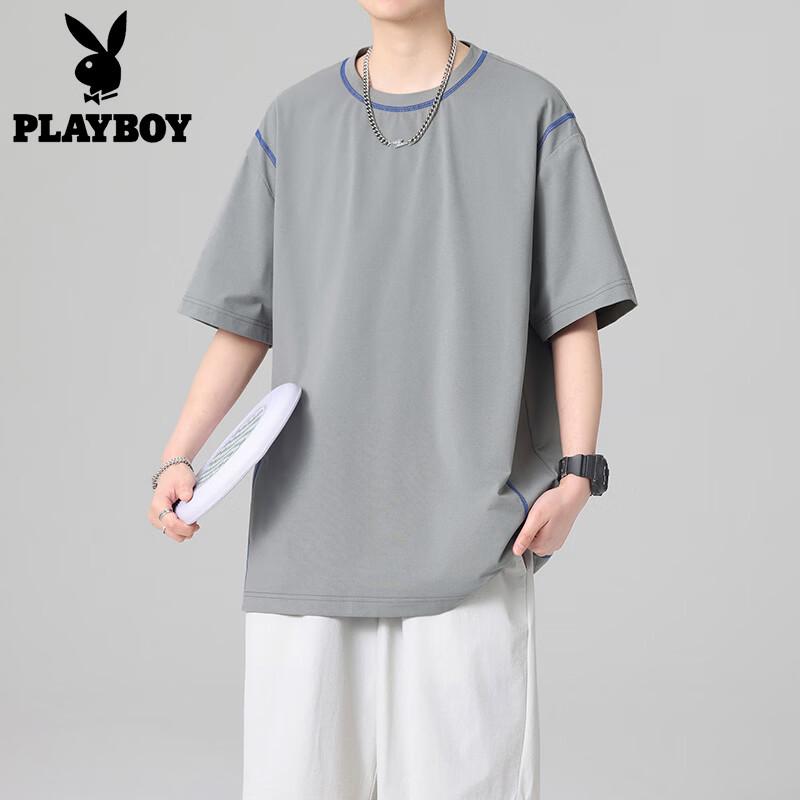 

PLAYBOY Men s Breathable Ice Silk Cooling T-Shirt 3XL