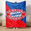 FC Bayern München Logo Decke Strapazierfähiger Komfort Perfekt für Bett Wohnzimmer Sofa Vier Jahreszeiten Universell Modern Bestes Weihnachtsgeschenk für Freunde Familie