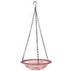 Heavy-Duty Outdoor Bird Bath Water Feeder with Rust-Proof Black Chains Hanging Bird Bath Hummingbird Feeder