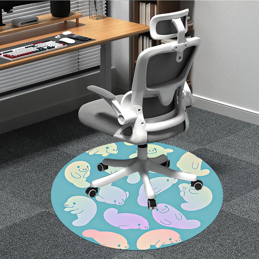 

1pc Manatees Chair Carpet for Office, Non-slip, Soft and Durable Office Rug for Interior Decoration, Perfect for Office yy260313026 80cm by 80cm