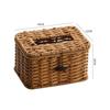 Retro-Stil Imitation Rattan Taschentuchbox Rechteckiger Kartonbehälter Langlebiger Serviettenhalter Tisch