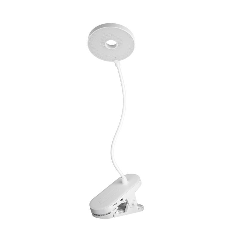 Dimmable Clip-on Desk Lamp, Eye Protection, Dual Use (Plug-in/Battery), for Bedside, Children's Study, and Dormitory Reading.