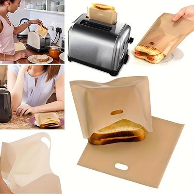 Set de 4 Pungi Reutilizabile pentru Pâine Prăjitor pentru Sandvișuri Fără Gluten - Perfecte pentru Prăjit