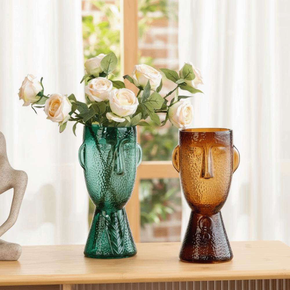 Glass Hydroponic Vase Irregular Shape Abstract Vase Dried Flowers Vase  Living Room