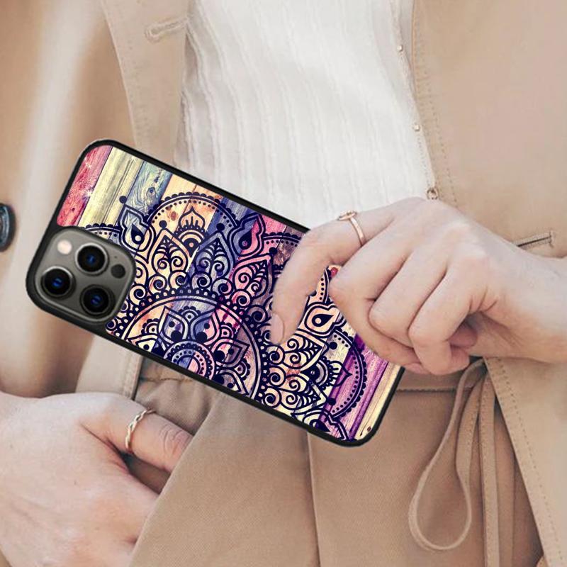 

Floral henna paisley pattern Magnetic Phone Case For APPLE iPhone 17 Air 16 14 13 12 Pro Max 15 Plus Wireless With MagSafe Cover iPhone 13mini