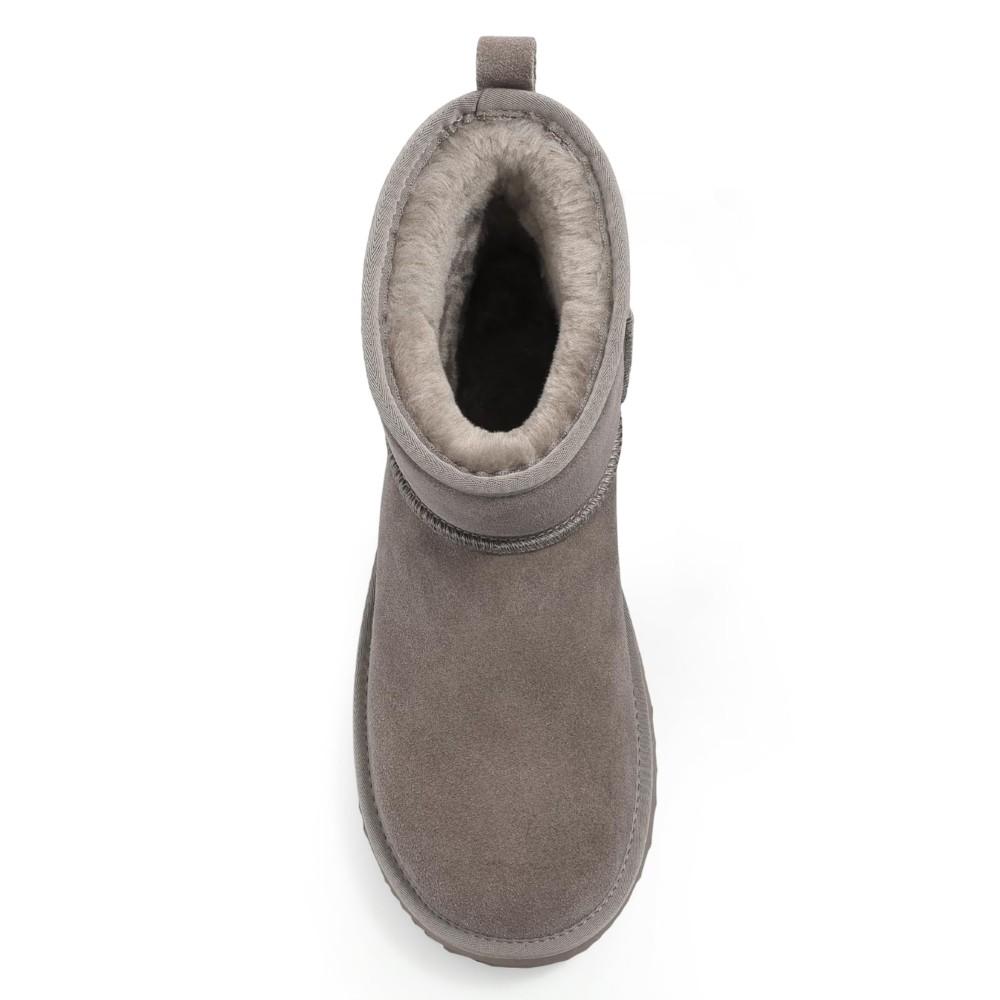 Fashion Crestar Suede Fur Lined Snow Boots For Women Winter Indoor Keep Warm Fuzzy Thick Sole Snow Boots Outdoor Lady Comfort Soft Boots