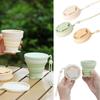 200ml Foldable Silicone Cup With Lid Lanyard Design Collapsible Retractable Cup Portable Drinking Cup Outdoor Travel