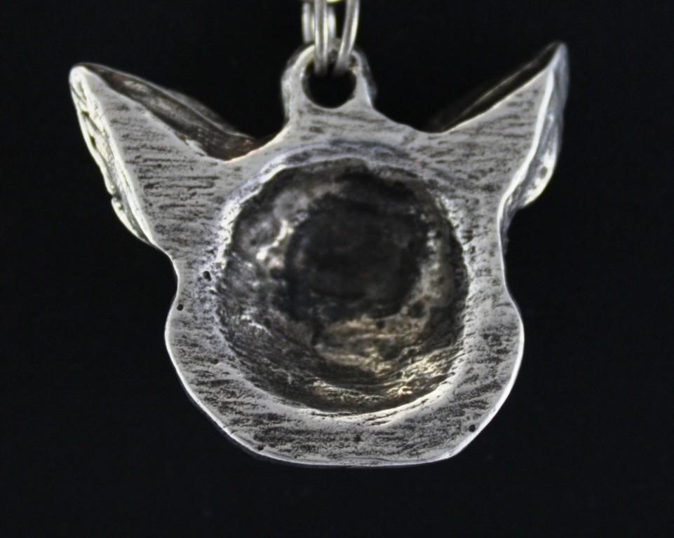 Chihuahua Kurzhaar, Chihuahua Glatthaar - Hundekette in Geschenkbox, versilbertes Medaillon für Hundefans, auffälliger Anhänger der Marke Art-Dog