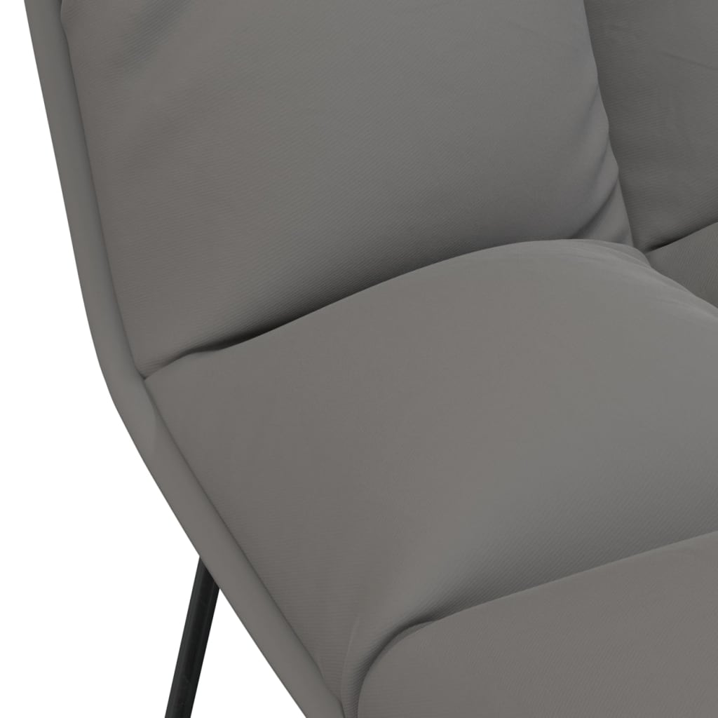 Relax Chair with Metal Frame Light Grey Velvet