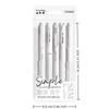 5Pcs Retractable Gel Pen Korean Fashion Simplicity Transparent Writing Pen Quick Drying St/Cs Tip 0.5Mm Black Ink Scrapbook Pen
