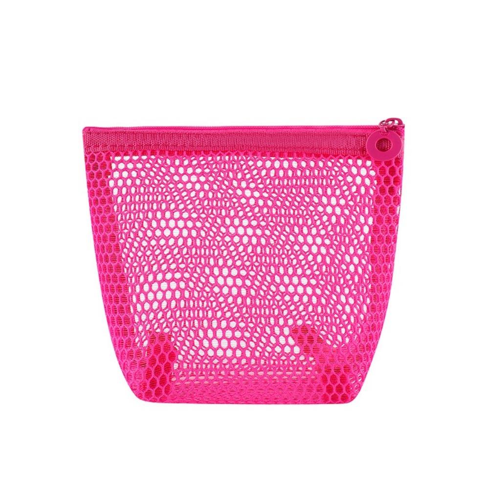 New Mesh Cosmetic Bag Portable Mini Mini Wallet Pouch Transparent Zipper Coin Purse Travel