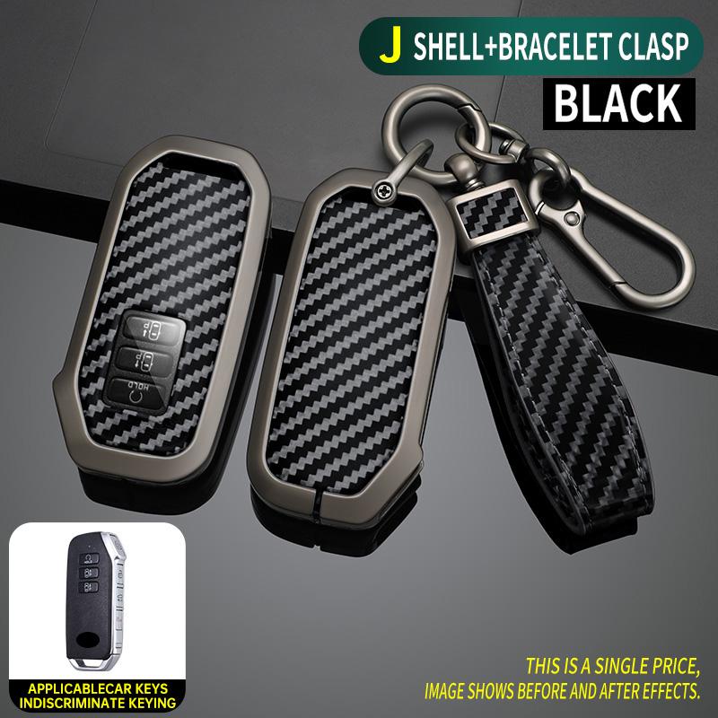 7 Buttons Zinc Alloy + Leather Car Key Case Cover for Kia 2025 Sportage 2025 Niro Hybrid 2025 Sorento MQ4 2025 EV6 GT-Line K8 V6