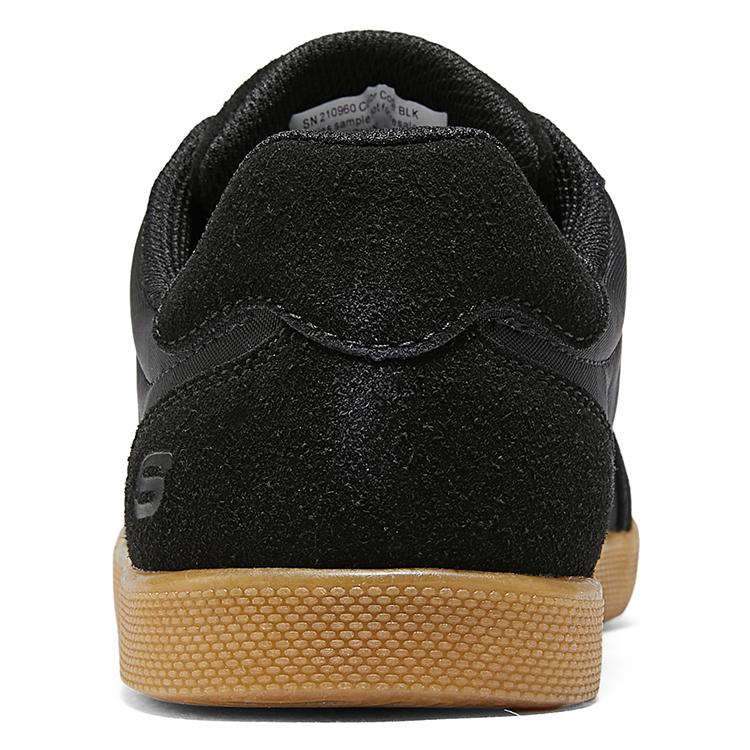 Skechers Mens USA Street Wear Training T-Shirt White Shoes Breathable Low-Top Skate Shoes Men Sneakers Black 210960-BLK
