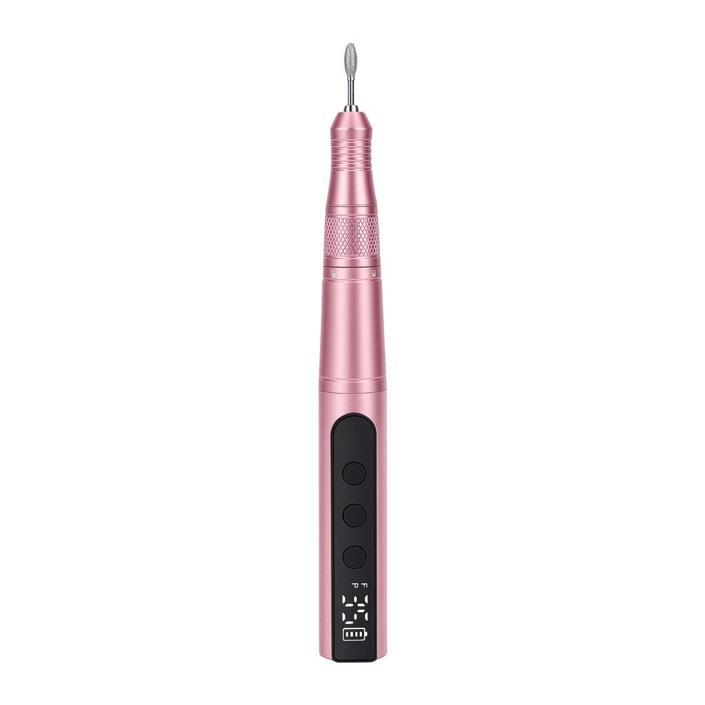 Nail Drill Rechargeable Cordless Adjustable Speed Portable Electric Nail Grinder for Manicure Pedicure Home Salon Pink
