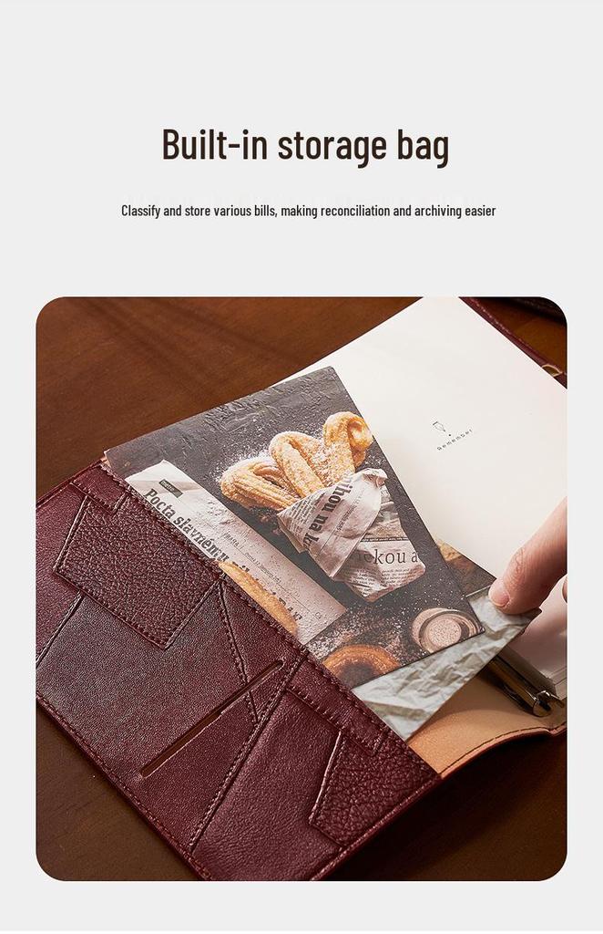 High-Grade A6 Soft Leather Portable Loose-Leaf Notebook & Customizable Retro Diary