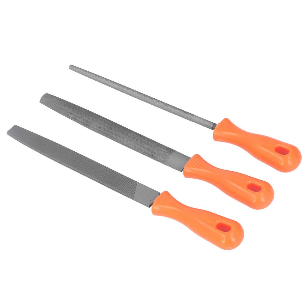 3Pcs Metal File Flat File Half Round File Needle File Alloy Steel Tool for Woodworking