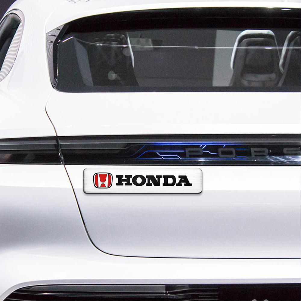 BXK3 3D Aluminum Car Fender Trunk Decoration Sticker for Honda Mugen INSPIRE XR-V CR-V VTEC DOHC Modulo UR-V CR-Z Fit Type R Type S