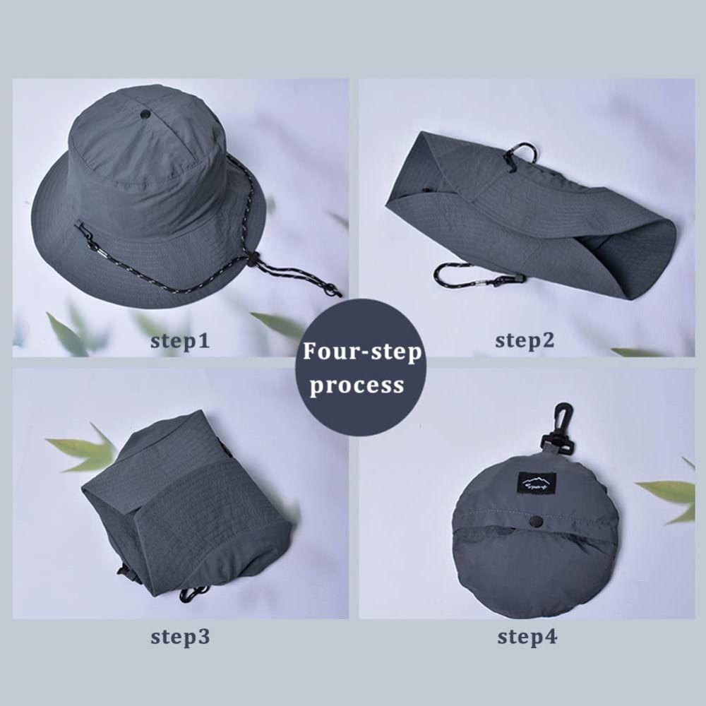 UV Protection Fishing Hat Portable Fisherman Cap Gift Foldable Bucket Hat  Men