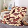 1pc Dachshund Bowtie Lightweight Flannel Blanket, Comfortable and Warm Blanket, for Office and Camping Sofa Bed, Livingroom160