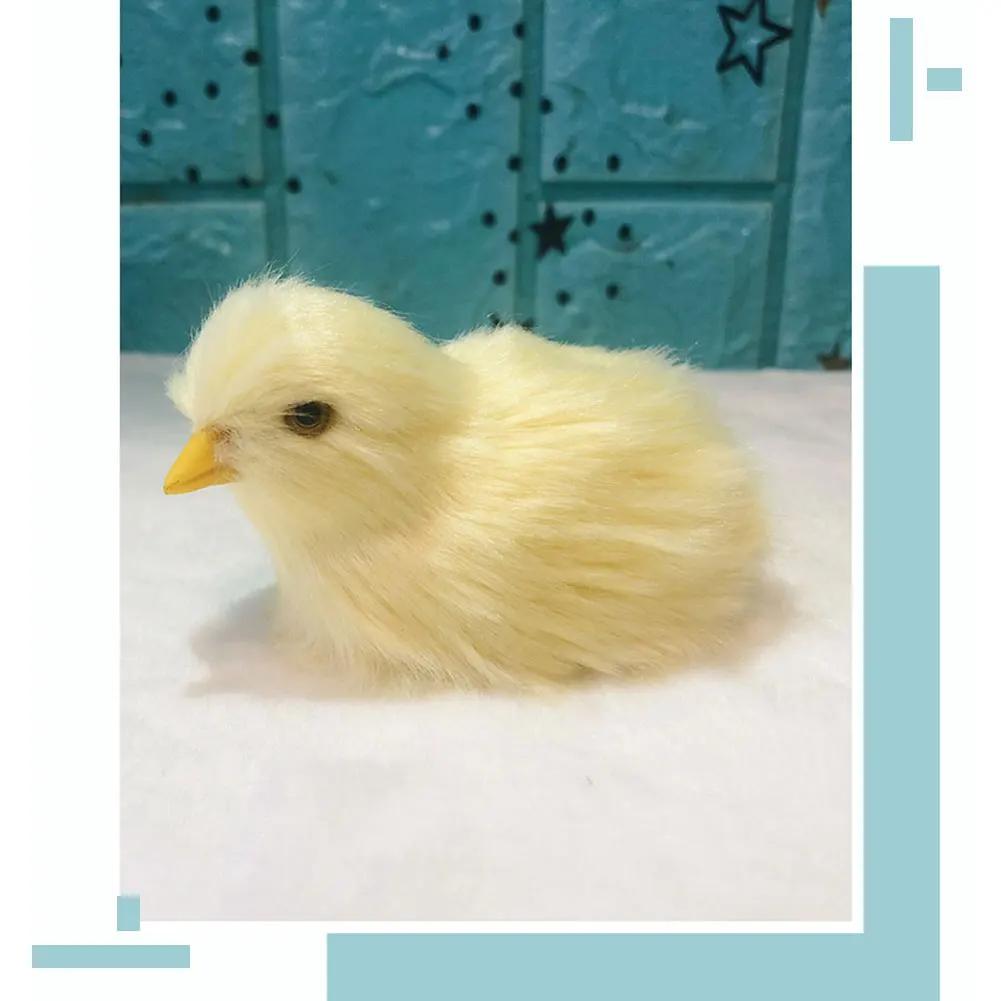 Realistic Chick Decoration Cute Easter Chick Figurine Simulation Chick Easter DIY Miniature Chicken Garden Ornament Home Decor
