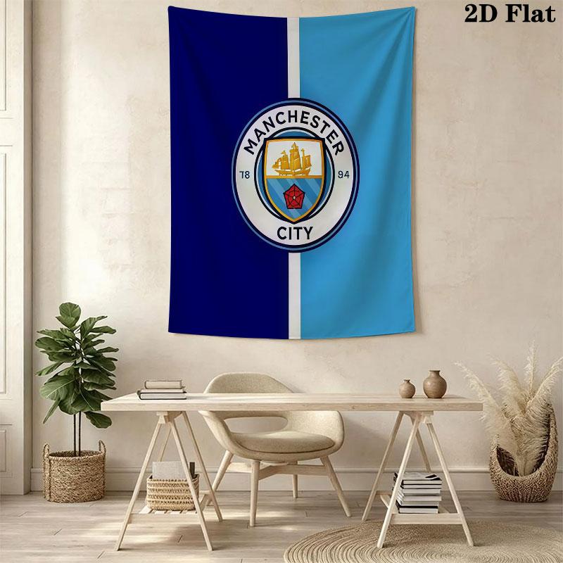 Historic MCFC WinsWall Hanging Printed Fabric Blanket Decorative Tapestries for Bedroom Living Room Home Decor