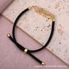 European Fashion Saint Jude Micro-set Zirconia Accessories with Copper Gilded Adjustable Cotton Rope