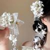 Fairy White Lily Bud Lace Tassel Hair Clip