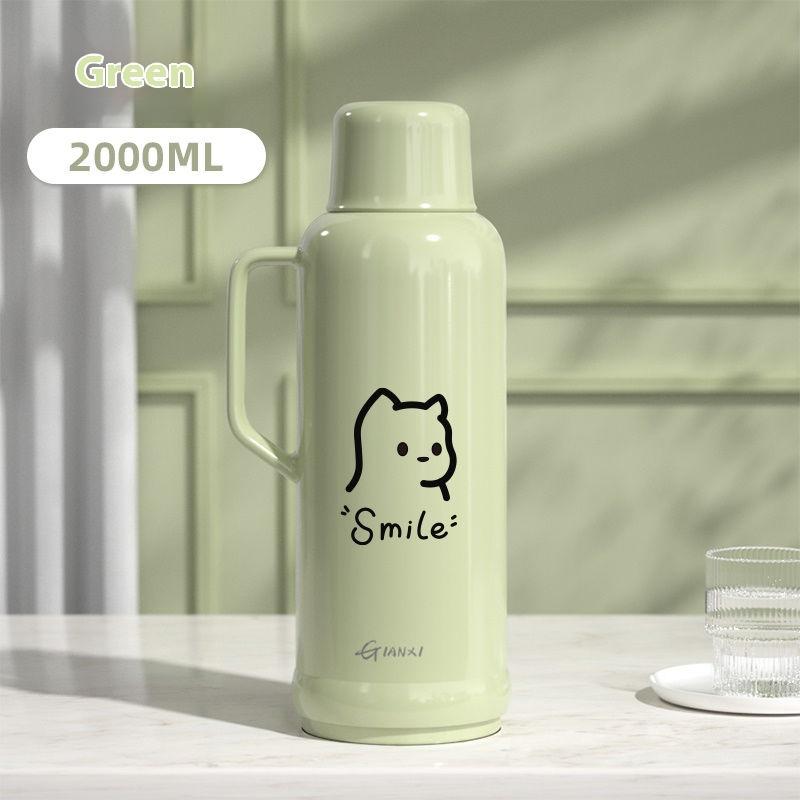 

Gianxi Термос-бутылка большой емкости с вакуумной изоляцией, сохраняет холод, для чая, с милой внутренней колбой из стекла, бутылка для воды