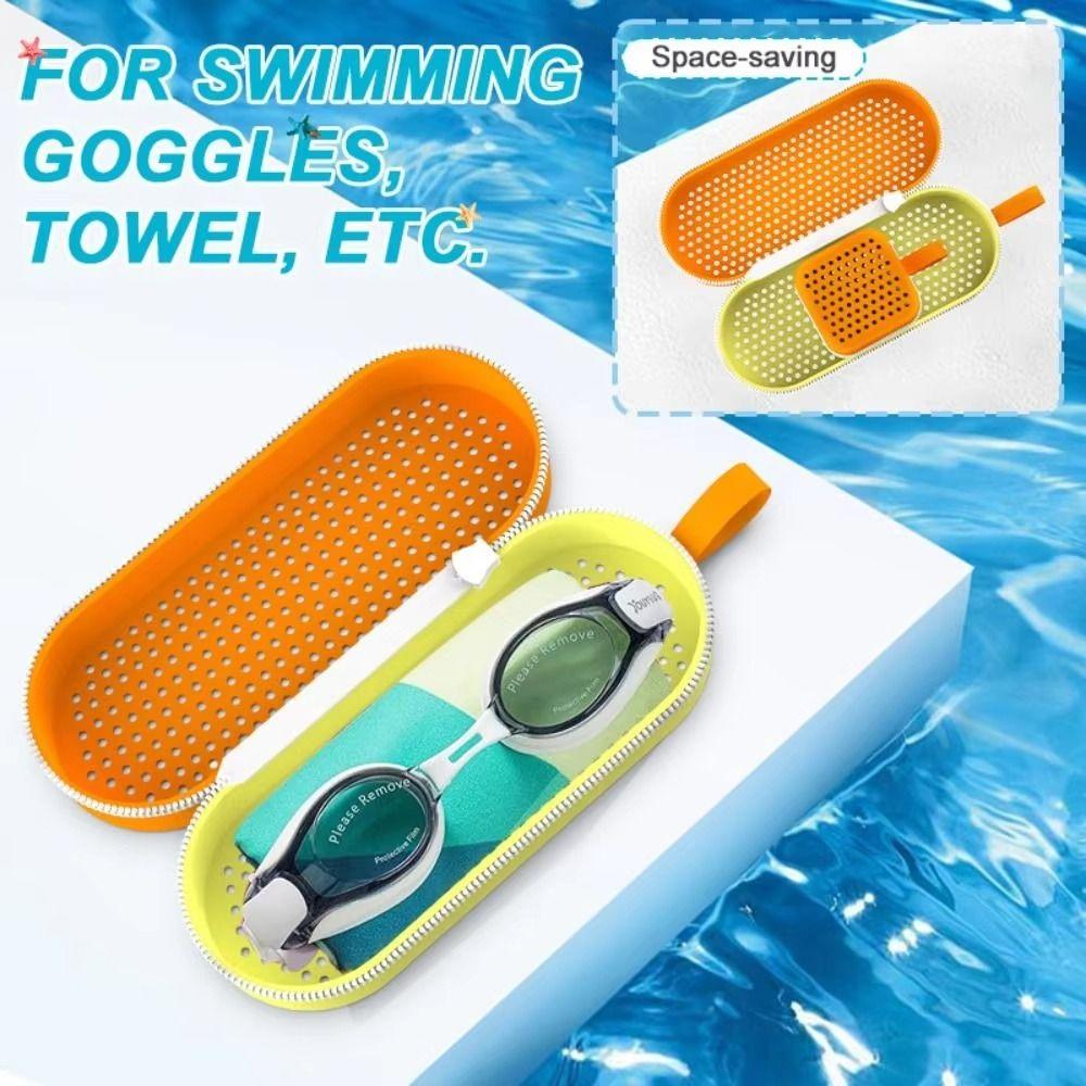 1Pcs Silicone Sun Glasses Protection Box Dual-Sided Zipper Glasses Case