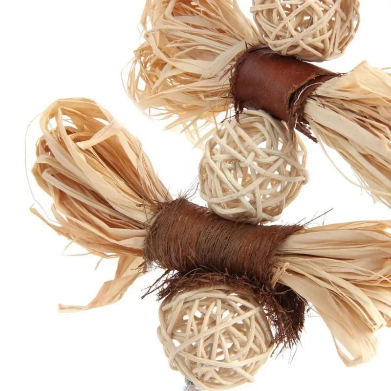 Natural Chew Toy for Pet Bird, Parrot, Macaw, Parakeet, Lovebird Bite Swing Cage Toy, Loofah Vine Ball, Bird Hanging Accessories