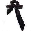 Korean Velvet Bow & Ribbon Swallowtail Scrunchie for Women