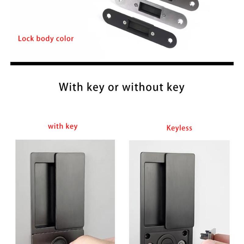 New Style Handleless Flat Lock Modern Bedroom Magnetic Recessed Door Handle Silent Push And Pull Invisible Sliding Door Lock