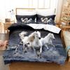 Animal Horse Bedding Sets Quilt Bed Cover Comforter Duvet Cover Pillow Case 2-3 Pieces Sets Kids Adult Bedroom Decoration