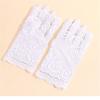 Bridal Gloves With Delicate Lace Design Half Finger Coverage Perfect For Church Outdoor Ceremonies