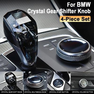 4 Pcs /a Set Crystal Gear Shift Knob Lever for 3 4 8 Series Ix3 X3 G01/G08 X7 G20 G21 X6 G06 X7 G07 X5 G05 Automatic Crystal Gear Handle