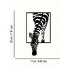 Metal Zebra Wall Art Sculpture Black White Animal Decor for Farmhouse Boho Living Room Bedroom Office Indoor Outdoor Durable Home Gift